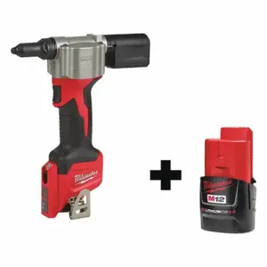 MILWAUKEE 2550-20, 48-11-2420 Rivet Tool, 1 Inch Stroke Length, 2000 Lb Pulling Force | CT3NKP 349VF4