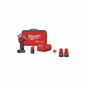 MILWAUKEE 2555-22, 48-11-2411 Impact Wrench, 1/2 Inch Square Drive Size, 250 ft-lb Fastening Torque | CT3LZW 326UT0