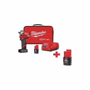 MILWAUKEE 2555P-22, 48-11-2420 Impact Wrench, 1/2 Inch Square Drive Size, 250 ft-lb Fastening Torque | CT3MAC 643F64