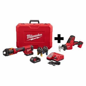MILWAUKEE 2674-22P, 2625-20 Press Tool Kit And Hackzall, 18V DC Volt, 2 Tools, Carrying Case, Press Tool, M18 Fuel | CP2LNY 377PF7