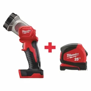 MILWAUKEE 2735-20, 48-22-6625 Rechargeable Worklight Kit, Bare Tool, 100 Lm Max, 1 Modes, Bare Tool/Tape Measure | CT3MJG 270Y45