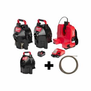 MILWAUKEE 2775C-222, 47-53-2775, 48-53-2773 Drain Gun Kit, Drum, Cable, Cordless, Switch Pack, M18, For 1 1/4 Inch To 4 Inch Pipe | CT3JTM 380FL3