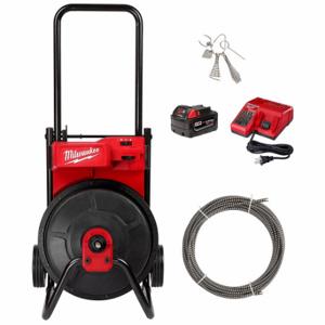 MILWAUKEE 2817A-21 Drain Cleaning Machine, Cordless, M18 3/8 Inch Cable Dia | CT3JTH 792V02