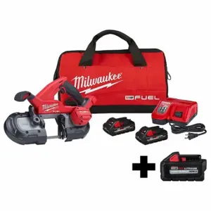 MILWAUKEE 2829-22, 48-11-1865 Band Saw Kit, 35 3/8 Inch Blade Length, 3 1/4 Inch x 3 1/4 in, 0 to 540, Brushless Motor | CP2JRL 384NU1