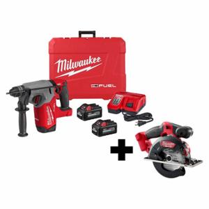 MILWAUKEE 2912-22, 2782-20 Rotary Hammer And Circular Saw, 18V DC Volt, 2 Tools, Carrying Case | CP2LFF 377PE6