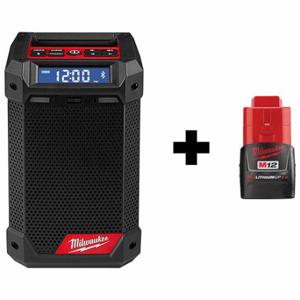 MILWAUKEE 2951-20, 48-11-2420 Radio/Charger, Battery, M12, Battery Included, Am/Fm/Bluetooth/Usb, Ul Listed | CT3GYY 385JL9