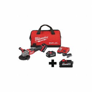 MILWAUKEE 2980-22 48-11-1880 Cordless Angle Grinder Kit, 18.0 V, 9000 No Load RPM, Battery Included | CF2LTB 338AM8