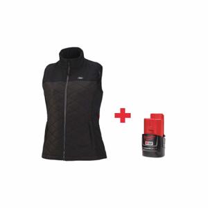 MILWAUKEE 333B-21L, 48-11-2420â€‹ Heated Vest, Womens, L, Black, Up to 6 hr, 39 Inch Max Chest Size, 2 Outside Pockets | CP3PHJ 506J05