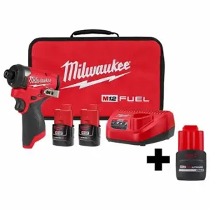 MILWAUKEE 3453-22, 48-11-2425 Impact Driver Kit, 1, 500 in-lb Max. Torque, 3, 600 RPM Free Speed, 4000, Brushless Motor | CT3JZP 384NP1