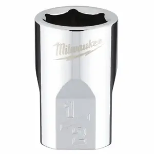 MILWAUKEE 45-34-9064 Standard Socket, 3/8 Inch Drive Size, 1/2 Inch Socket Size, 6-Point, Std, Chrome | CT3PEZ 60RH41