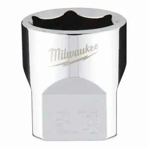 MILWAUKEE 45-34-9068 Standard Socket, 3/8 Inch Drive Size, 3/4 Inch Socket Size, 6-Point, Std, Chrome | CT3PFP 60RH45