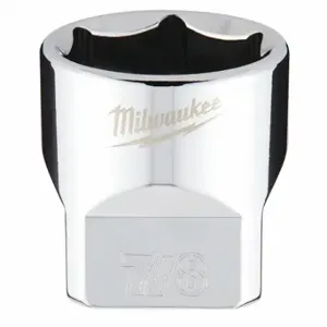 MILWAUKEE 45-34-9070 Standard Socket, 3/8 Inch Drive Size, 7/8 Inch Socket Size, 6-Point, Std, Chrome | CT3PFW 60RH47