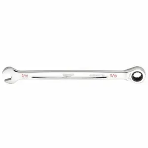 MILWAUKEE 45-96-9210 Ratcheting Combination Wrench, Chrome Vanadium Steel, Chrome, 5/16 Inch Head Size, Std | CT3NEA 60RJ21