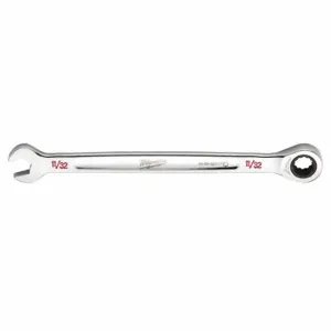 MILWAUKEE 45-96-9211 Ratcheting Combination Wrench, Chrome Vanadium Steel, Chrome, 11/32 Inch Head Size, Std | CT3NDL 60RJ22