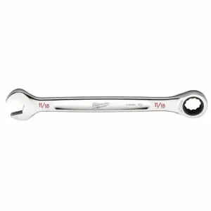 MILWAUKEE 45-96-9222 Ratcheting Combination Wrench, Chrome Vanadium Steel, Chrome, 11/16 Inch Head Size, Std | CT3NDK 60RJ28