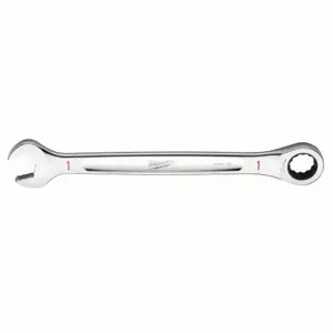 MILWAUKEE 45-96-9232 Ratcheting Combination Wrench, Chrome Vanadium Steel, Chrome, 1 Inch Head Size, Std | CT3NDE 60RJ33