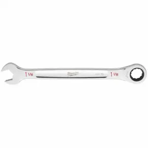 MILWAUKEE 45-96-9234 Combination Wrench, Chrome, 1 1/16 Inch Head Size, 14 3/8 Inch Overall Length | CT3HVR 801AD7