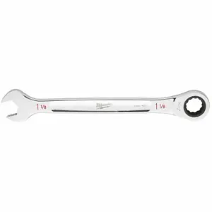 MILWAUKEE 45-96-9236 Combination Wrench, Chrome, 1 1/8 Inch Head Size, 15 3/8 Inch Overall Length | CT3HVU 801AD8