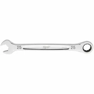 MILWAUKEE 45-96-9325 Combination Wrench, Steel, Chrome, 25 mm Head Size, 13 3/8 Inch Overall Length, Standard | CT3HVX 801AE3