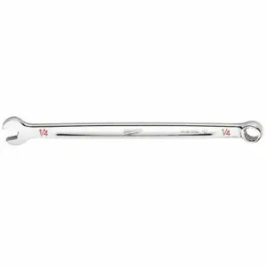 MILWAUKEE 45-96-9408 Combination Wrench, Chrome Vanadium Steel, Chrome, 1/4 Inch Head Size, 5 Inch Length | CT3HRV 60RJ49