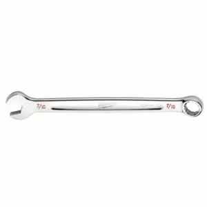 MILWAUKEE 45-96-9414 Combination Wrench, Chrome Vanadium Steel, Chrome, 7/16 Inch Head Size, 6 1/2 Inch Length | CT3HUM 60RJ54