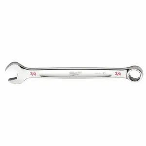 MILWAUKEE 45-96-9424 Combination Wrench, Chrome Vanadium Steel, Chrome, 3/4 Inch Head Size, 9 3/4 Inch Length | CT3HUF 60RJ59