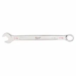 MILWAUKEE 45-96-9434 Combination Wrench, Chrome, 1 1/16 Inch Head Size, 14 3/8 Inch Overall Length | CT3HVA 801AE8