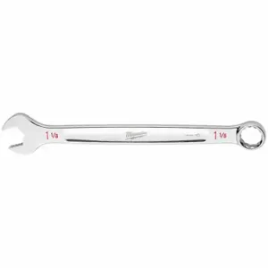 MILWAUKEE 45-96-9436 Combination Wrench, Chrome, 1 1/8 Inch Head Size, 15 3/8 Inch Overall Length | CT3HVD 801AE9