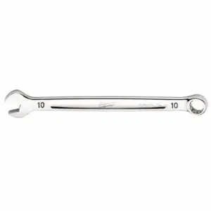 MILWAUKEE 45-96-9510 Combination Wrench, Chrome Vanadium Steel, Chrome, 10 mm Head Size, 6 1/8 Inch Length | CT3HWF 60RJ66