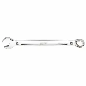 MILWAUKEE 45-96-9512 Combination Wrench, Chrome Vanadium Steel, Chrome, 12 mm Head Size, 6 3/4 Inch Length | CT3HTE 60RJ68