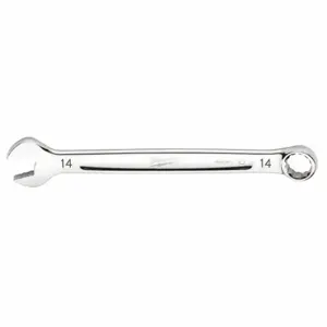 MILWAUKEE 45-96-9514 Combination Wrench, Chrome Vanadium Steel, Chrome, 14 mm Head Size, 7 3/8 Inch Length | CT3HWH 60RJ70