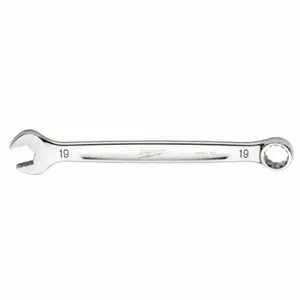 MILWAUKEE 45-96-9519 Combination Wrench, Chrome Vanadium Steel, Chrome, 19 mm Head Size, 9 3/4 Inch Length | CT3HTY 60RJ75