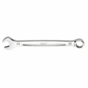 MILWAUKEE 45-96-9520 Combination Wrench, Chrome Vanadium Steel, Chrome, 20 mm Head Size, 10 1/4 Inch Length | CT3HTZ 60RJ76