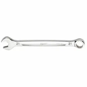 MILWAUKEE 45-96-9521 Combination Wrench, Chrome Vanadium Steel, Chrome, 21 mm Head Size, 10 5/8 Inch Length | CT3HUA 60RJ77