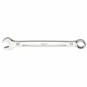 MILWAUKEE 45-96-9522 Combination Wrench, Chrome Vanadium Steel, Chrome, 22 mm Head Size, 11 1/2 Inch Length | CT3HUC 60RJ78