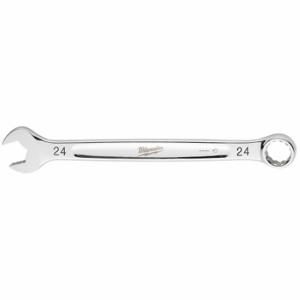 MILWAUKEE 45-96-9524 Combination Wrench, Chrome, 24 mm Head Size, 12 3/8 Inch Overall Length | CT3HVG 801AF6