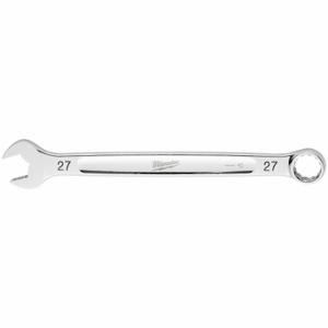MILWAUKEE 45-96-9527 Combination Wrench, Chrome, 27 mm Head Size, 14 3/8 Inch Overall Length | CT3HWD 801AF9