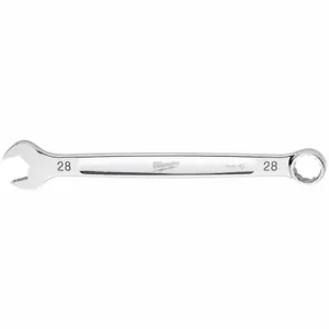 MILWAUKEE 45-96-9528 Combination Wrench, Chrome, 28 mm Head Size, 14 3/8 Inch Overall Length | CT3HVK 801AG0