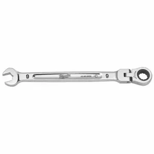 MILWAUKEE 45-96-9609 Combination Wrench, Chrome Vanadium Steel, Chrome, 9 mm Head Size, 155 7/8 mm Length | CT3HUU 798HJ8