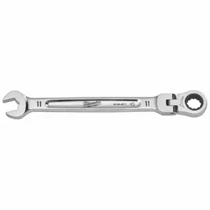 MILWAUKEE 45-96-9611 Combination Wrench, Chrome Vanadium Steel, Chrome, 11 mm Head Size, 171 3/8 mm Length | CT3HRX 798HK0