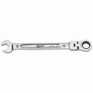 MILWAUKEE 45-96-9612 Combination Wrench, Chrome Vanadium Steel, Chrome, 12 mm Head Size, 178 1/2 mm Length | CT3HTD 798HK1