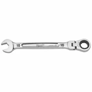 MILWAUKEE 45-96-9616 Combination Wrench, Chrome Vanadium Steel, Chrome, 16 mm Head Size, 217 7/8 mm Length | CT3HTQ 798HK5