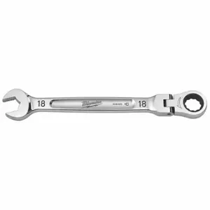 MILWAUKEE 45-96-9618 Combination Wrench, Chrome Vanadium Steel, Chrome, 18 mm Head Size, 242 1/2 mm Length | CT3HTV 798HK7