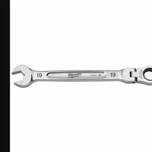 MILWAUKEE 45-96-9619 Combination Wrench, Chrome Vanadium Steel, Chrome, 19 mm Head Size, 257 1/2 mm Length | CT3HTX 798HK8