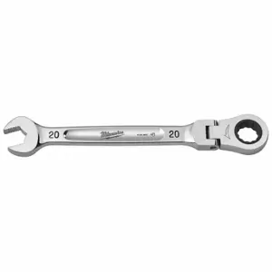 MILWAUKEE 45-96-9620 Combination Wrench, Chrome Vanadium Steel, Chrome, 20 mm Head Size, 272 mm Length, Flex | CT3HWE 798HK9