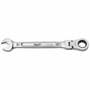 MILWAUKEE 45-96-9621 Combination Wrench, Chrome Vanadium Steel, Chrome, 21 mm Head Size, 281 7/8 mm Length | CT3HUB 798HL0