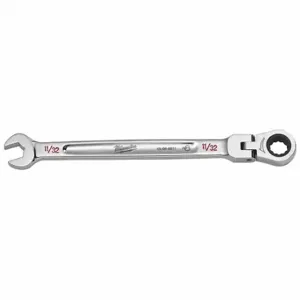 MILWAUKEE 45-96-9811 Combination Wrench, Chrome Vanadium Steel, Chrome, 11/32 Inch Head Size, 3/4 Inch Length | CT3HTB 798HL5