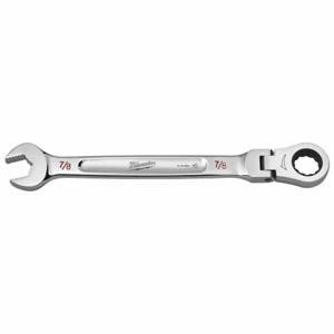 MILWAUKEE 45-96-9820 Combination Wrench, Chrome Vanadium Steel, Chrome, 7/8 Inch Head Size, 1 7/8 Inch Length | CT3HUP 798HM4