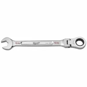 MILWAUKEE 45-96-9821 Combination Wrench, Chrome Vanadium Steel, Chrome, 15/16 Inch Head Size, 2 Inch Length | CT3HTN 798HM5