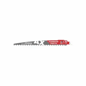 MILWAUKEE 48-00-5232 Reciprocating Saw Blade, 3 Teeth Per Inch, 9 Inch Blade Length, 1 Inch Height | CT3NGA 60RG49